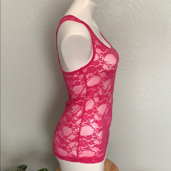 Mesh Lace Racer Back Tank - Picture 2 of 5